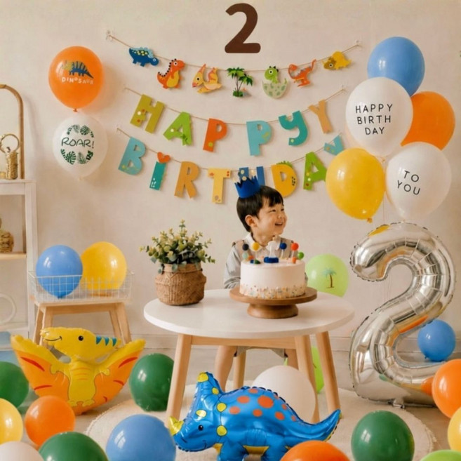 PartyFUN 恐龍生日派對氣球佈置組, ., 1套