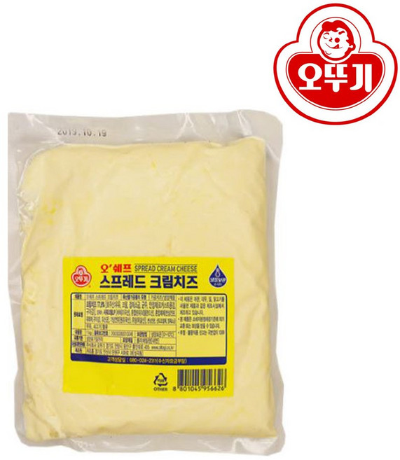 오뚜기 오쉐프 스프레드 크림치즈 1kg, 1개