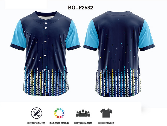 사용자 정의 전체 버튼 야구 저지 맞춤형 승화 팀 이름 번호 유니폼 나만의 스포츠웨어 디자인 BQ-P2538, 01 5XL, 07 BQ-P2532
