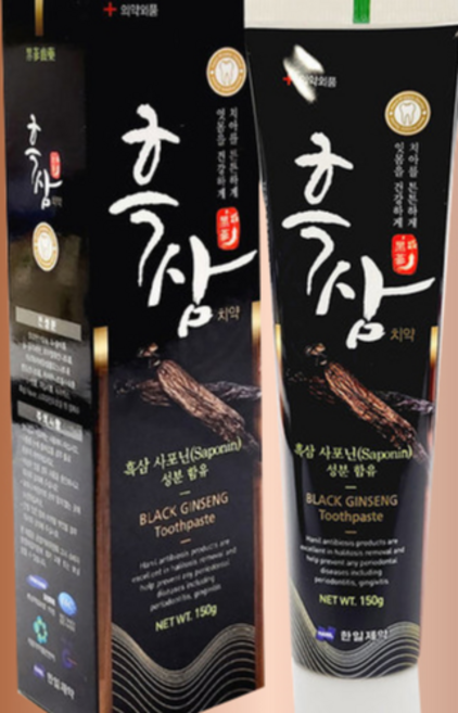 [ 한방치약 ] 흑삼 치약 _ 잇몸 충치 입냄새 치약, 150g, 6개