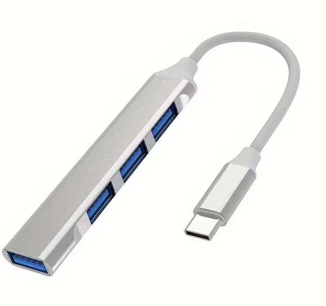 USB C 허브 타입 스플리터 썬더볼트 3 도킹 스테이션 노트북 어댑터 맥북 에어 M1 아이패드 프로 100M RJ45 HDMI SD/TF 지원, 1개, [08] Silver typec 4 in 1