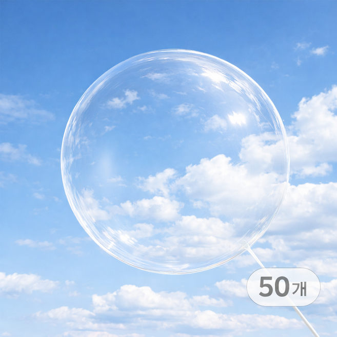 브로키 투명풍선 PVC 비닐 파티용품 버블풍선, 50개, 24인치