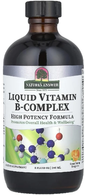 네이쳐스앤서 리퀴드 비타민 B 콤플렉스 240ml 비타민 C E 티아민 피리독신 엽산, 1개 - 쿠팡