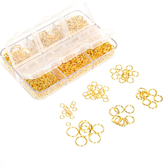 ZIO-BIZ 키링 부자재 스틸 오링 920pcs 골드 / 스틸오링 O링 키링고리 비즈재료 키링재료 키링만들기 비즈공예재료 악세사리부자재 열쇠고리부자재 비즈부자재, 1개, 단일색상(골드)