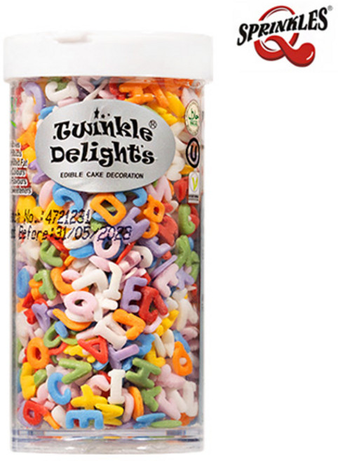 퀄리티스프링클 레인보우 알파벳 스프링클, 1개, 60g