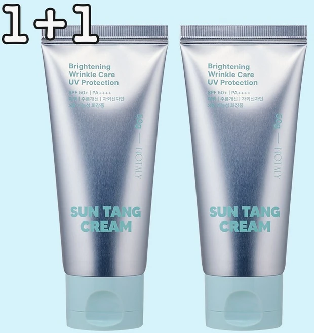 [1+1]노탈리 썬탱크림 톤업 보습 혼합자차 촉촉한 선크림 50g, 2개 - 쿠팡