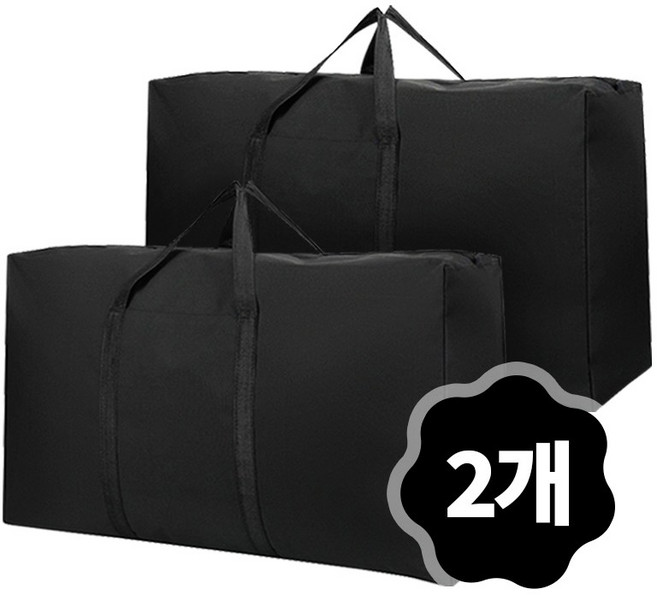 루폭트 튼튼한 초대형 이삿짐가방 110L, 2개, 블랙