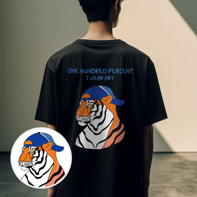 OHPxHARMONIA4 b블루캡타이거 세미 반팔티
