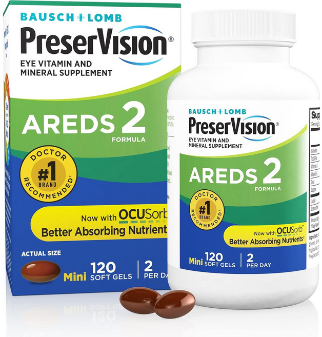 바슈롬 프리저비전 AREDS 2 포뮬러 소프트젤, 2개, 120정