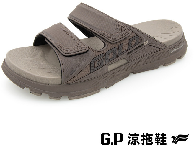GP 男款 G-tech Foam 涼拖鞋, G9-灰褐,44
