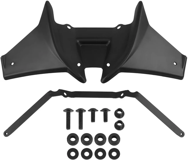 호환 프론트 다운포스 스포일러 윙렛 공기역학적 윙 프론트 스포일러 키트 CB750 호넷 CB 750 호넷 2023 2024, [02] Black, 1개