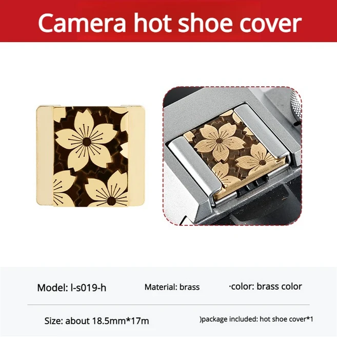 니콘 ZR Z52 D850 ZF 소니 루믹스 S9 후지 XM5 X100VI XT30 라이카 Q 카메라용 브론즈 핫슈 커버, 16 L-S019