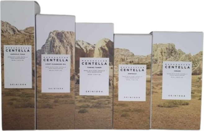 스킨천사 SKIN1004 마다가스카르 센텔라 세트 (앰플폼 클렌징 오일 토너 앰플 크림), 1개, 100ml
