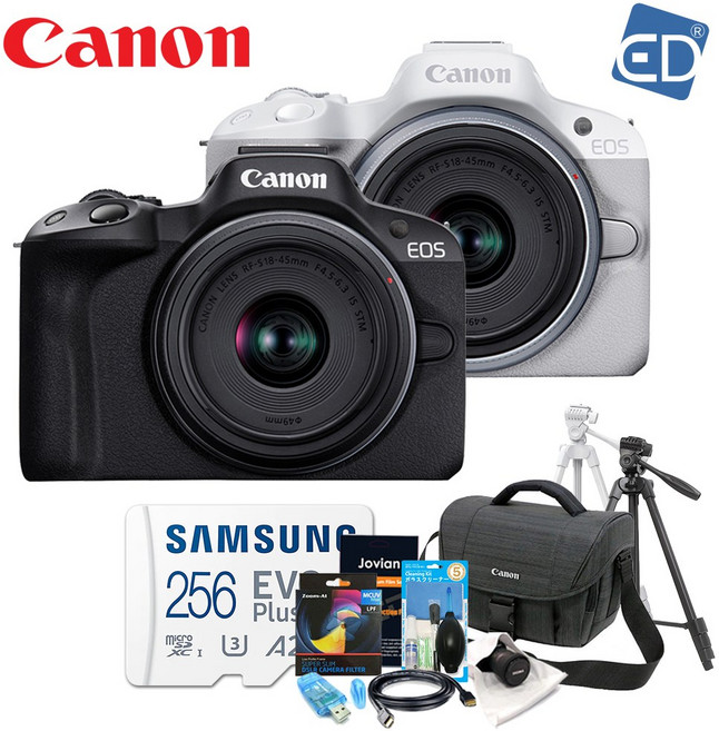 [캐논 정품] EOS R50 / RF S18-45mm + 256GB 패키지/ED, 01.캐논R50/RF S18-45 패키지/블랙