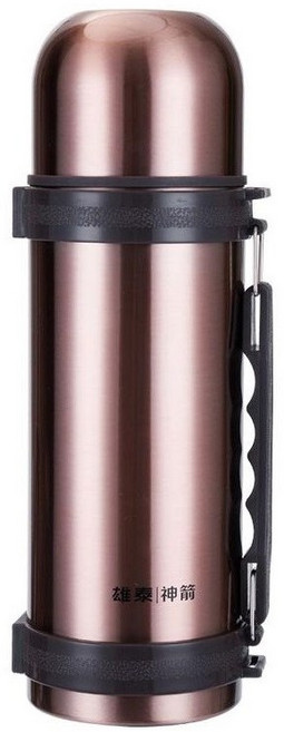 조정 가능한 결박을 가진 1200ML 여행 주전자 진공 플라스크 보온병 스포츠 병, 골드, 1개