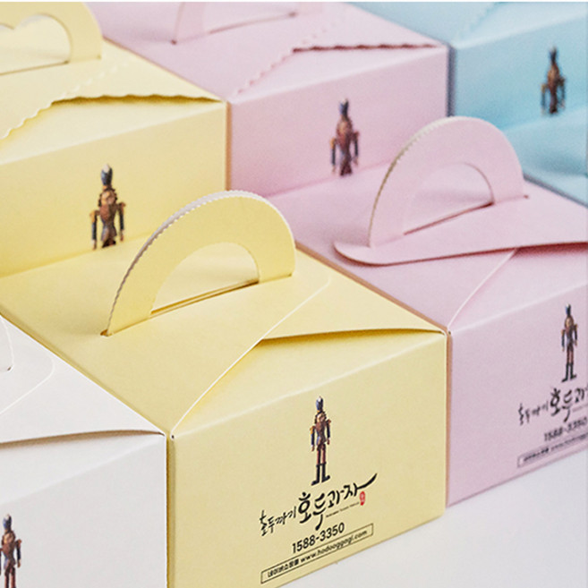 답례품 호두과자 화이트 3색 컬러 박스, 11알, 1박스, 브라운