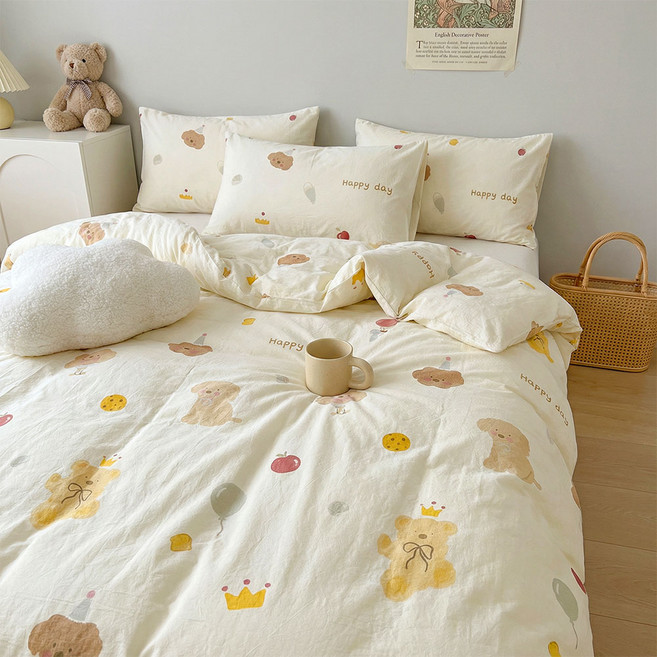 포근달 고밀도 먼지없는 차렵이불 워싱면 극세사 사계절 이불