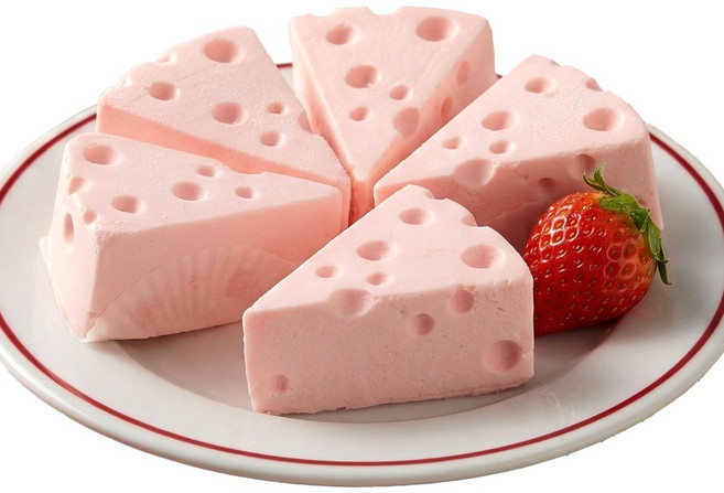 파르팜 딸기 제리럽 치즈 케익 디저트 카페 조각 케이크 15조각, 525g, 1개