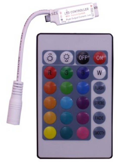 12V 24 키 무선 led IR 원격 컨트롤러 3528 5050 RGB LED 스트립 빛, 1개