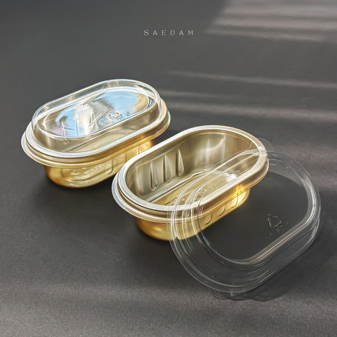 새담 SH-S05 미니 티라미수 용기 실버 / 미니 곰돌이 쿠키 바람떡 답례용기, 50개