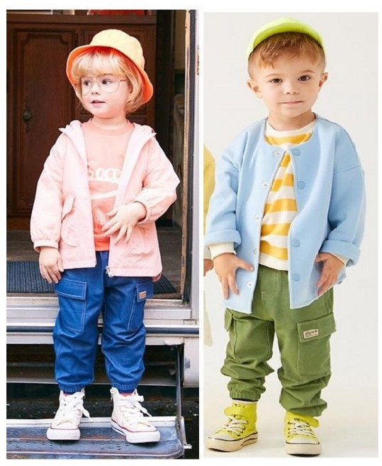 봄)스판카고바지(네/카키) 100/110호