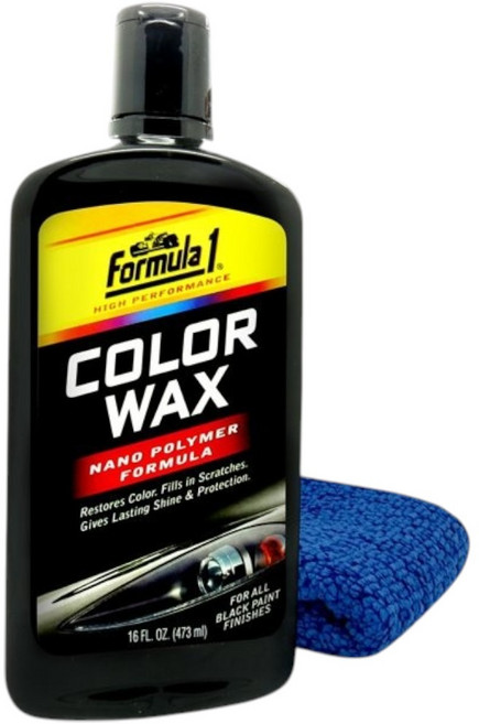Formula 1 黑色車漆奈米增豔蠟 修復刮痕 抗UV保護 恢復車漆光澤, 1個, 473ml