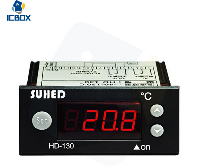 ICBOX HD130LED智能數字顯示溫度控制器 AC110-220V 冰箱冷櫃冷凍庫溫控器, 1個
