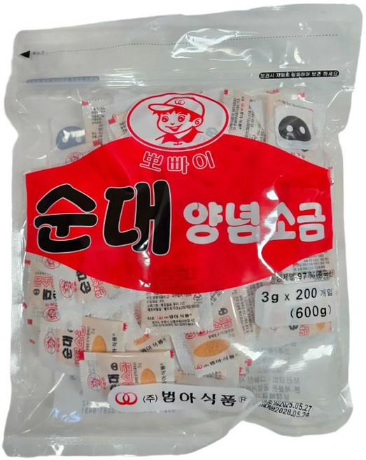 범아식품 순대소금, 400개, 3g