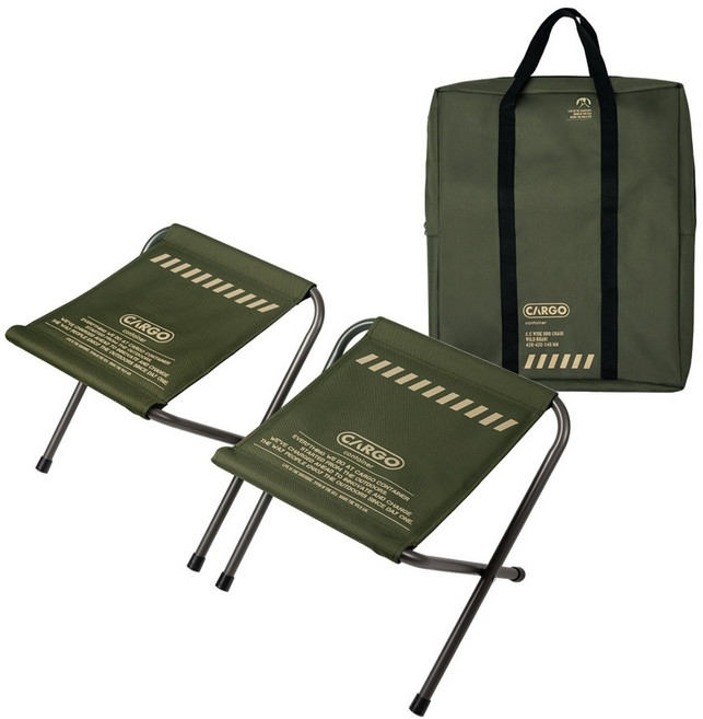 카고컨테이너 와이드 BBQ 체어 (1세트 2개입), 카키 2개입, 1세트