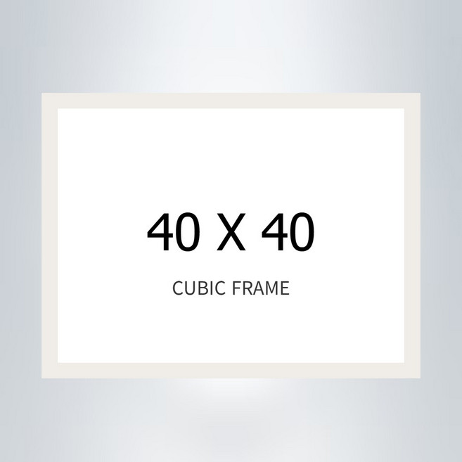 꿈꾸는세상 보석십자수 40x40cm 패브릭 액자, 슬림 우드화이트, 1개, 플라스틱