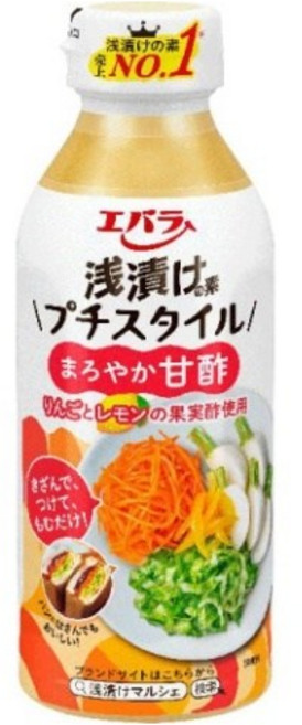 에바라 겉절이 일본 아사즈케 모토 부드러운 단 식초, 1개, 300ml