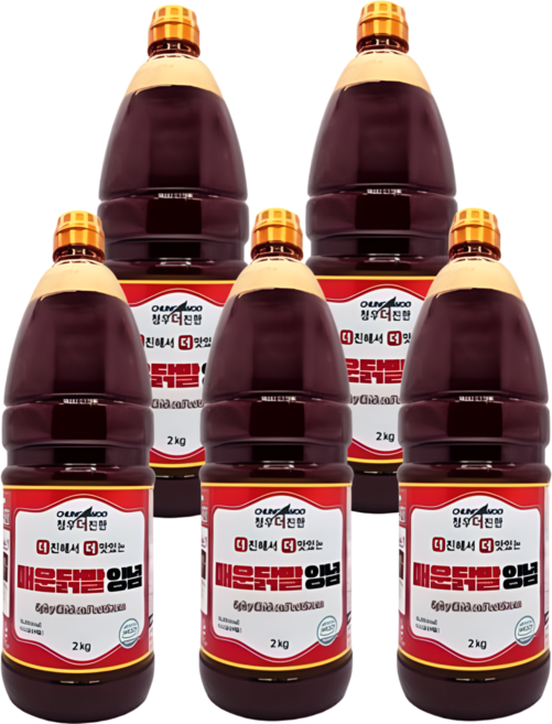 청우 더진한 매운닭발양념 2kg, 5개