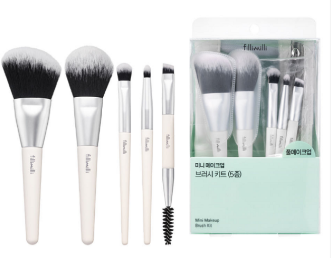 필리밀리 미니 메이크업 브러시 키트, 1개, 5종세트