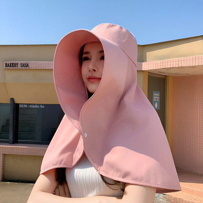 샵베이 마리쉐이드 여름 필수 여성 썬가드 얼굴 완전차단 여성용 버킷햇 와이드챙 데일리 썬프루프 아이템