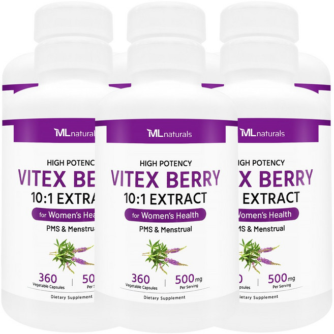 [미국번개배송] 신제품 착한명품 마이라이프 내추럴스 바이텍스 베리 500mg, 6개