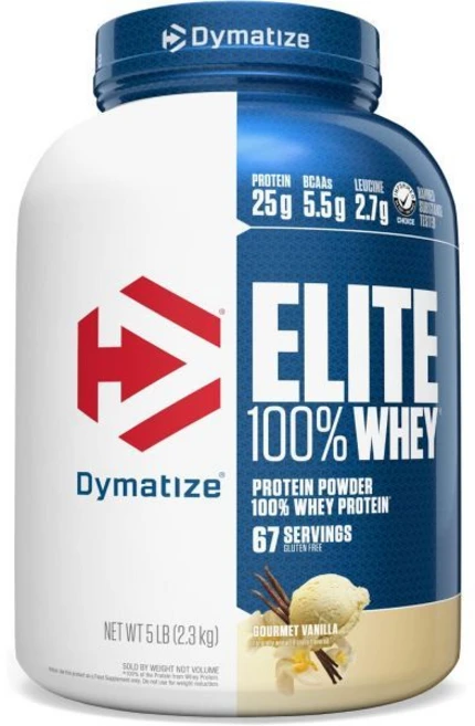 다이마타이즈 엘리트 100% 유청 단백질 파우더 25g 단백질 5.5g BCAA 2.7g L루신 빠른 빠른 소화로 고메 바닐라 5파운드 67인분, 1개 - 쿠팡