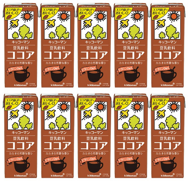 기꼬망 팩 두유음료 코코아, 10개, 200ml