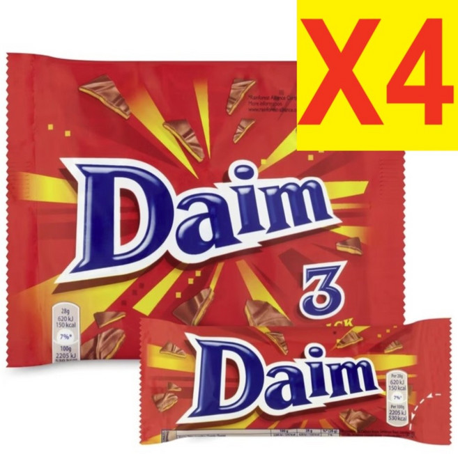 3개입 4개 총 12개입 이케아 다임 초코바 Daim Bar 3 Pack