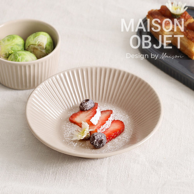 메종오브제 라이닝 찬기 대 2P, 크림그레이+쉘베이지, 크림그레이+쉘베이지, 1개