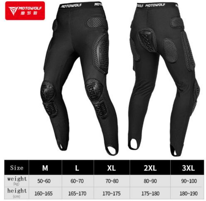 남자 모토크로스 바디 아머 CE 인증 오토바이 갑옷 보호 복 가슴 뒤 패딩, XXXL, 20)PG1 Black Pants