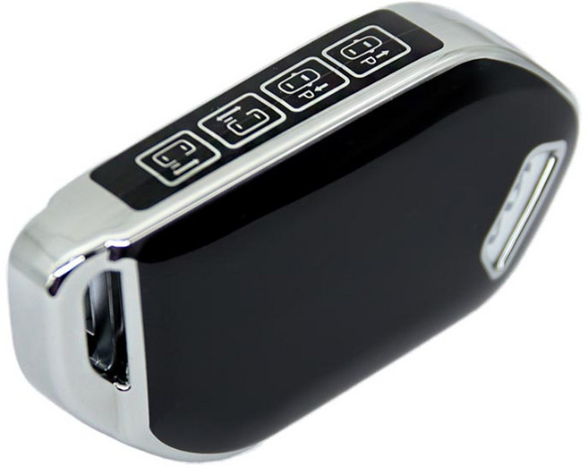 카니발 KA4 4세대 9버튼 (호환) 2024-2026년형 TPU 스마트키케이스, 실버블랙