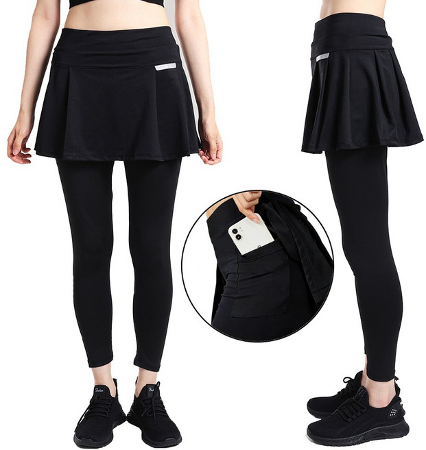 차쿠 테니스 치마레깅스 트레이닝복 빅사이즈 요가복 빅사이즈 운동 스포츠 치마 레깅스