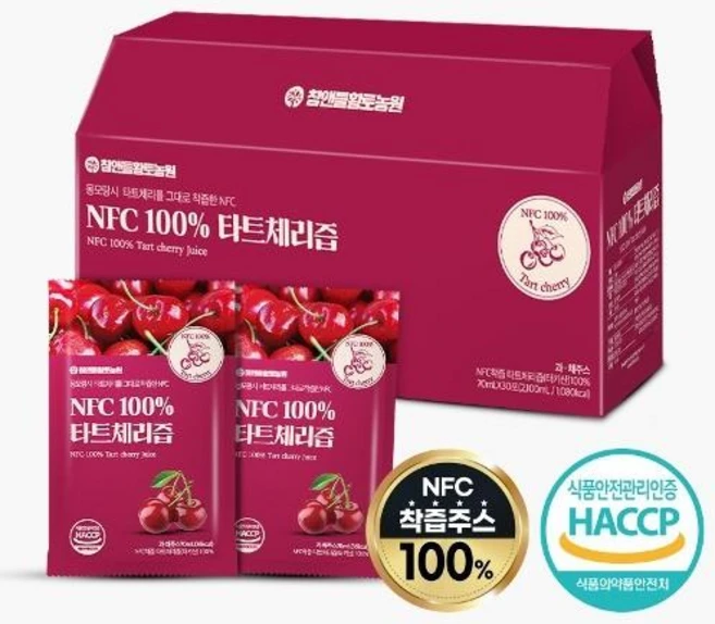 타트체리즙 70ml x 30포 무첨가 NFC 100, NFC타트체리즙 70mlx30포 - 쿠팡