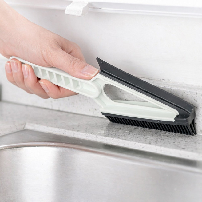 슈리팜 싱크대 모서리 청소솔 스퀴지 창틀 코너 청소 브러쉬, 1개