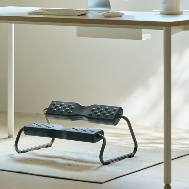 듀오백 이지풋 2단 책상 발받침 사무실 발받침대, 그레이, 1개