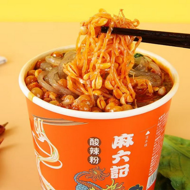 [고고무역]maliuji 마육기 쏸라펀 6개 즉석당면 컵라면 201g*6, 201g