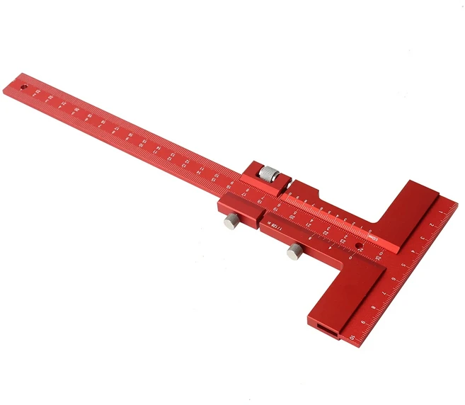 휠 그무개 미세 조정 목공 마킹 스크라이버 키트 단단한 금속 바 목수용 목재 스크라이브 도구, 01 1pcs, 01 빠른, 01 빨간