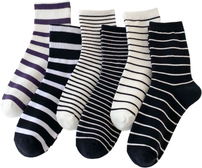 샤콤 스트라이프 보드삭스 줄무늬 패션양말 4P NO177