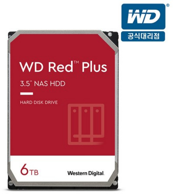 WD RED Plus 3.5 HDD, 6TB, WD60EFZX