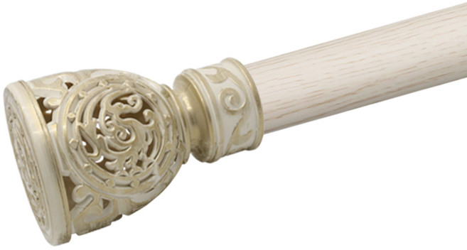 한국레일갤럭시 35mm 로얄 커튼봉 커텐봉, 아이보리골드